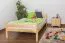 Bettrahmen für Kinder / Kinderbett 90 x 200 cm | Massivholz: Kiefer | Natur Lackiert Abbildung