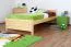 Bettrahmen für Kinder / Kinderbett 100 x 200 cm | Massivholz: Kiefer | Natur Lackiert Abbildung
