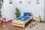 Bettrahmen für Kinder / Kinderbett 90 x 200 cm | Massivholz: Kiefer | Natur Lackiert Abbildung