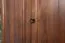Kleiderschrank | 1 Drehtür | 4 Schubladen | mit Kleiderstange | 90 cm breit | Massivholz Kiefer | Farbe: Nuss Abbildung