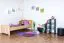 Bettrahmen für Kinder / Kinderbett 80 x 200 cm | Massivholz: Buche | Natur Lackiert Abbildung