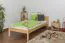 Bettrahmen für Kinder / Kinderbett 90 x 200 cm | Massivholz: Kiefer | Natur Lackiert Abbildung