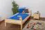 Bettrahmen für Kinder / Kinderbett 90 x 200 cm | Massivholz: Kiefer | Natur Lackiert Abbildung