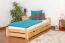Kinderbett 90 x 200 cm | Massivholz: Kiefer | Natur Lackiert | inkl. Rollrost Abbildung