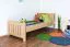 Bettrahmen für Kinder / Kinderbett 80 x 200 cm | Massivholz: Buche | Natur Lackiert Abbildung