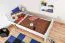 Bettrahmen für Kinder / Kinderbett 80 x 200 cm | Massivholz: Kiefer | Weiß Lackiert Abbildung