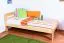 Bettrahmen für Kinder / Kinderbett 100 x 200 cm | Massivholz: Kiefer | Natur Lackiert Abbildung