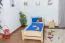 Bettrahmen für Kinder / Kinderbett 90 x 200 cm | Massivholz: Kiefer | Natur Lackiert Abbildung