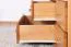 Kleiderschrank | 3 Drehtüren | 4 Schubladen | 4 Fächer | mit Kleiderstange | 154 cm breit | Massivholz | Farbe: Erle Abbildung