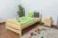 Bettrahmen für Kinder / Kinderbett 90 x 200 cm | Massivholz: Kiefer | Natur Lackiert Abbildung