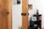 162 cm breiter Kleiderschrank mit 4 Türen, 8 Fächern und 3 Schubladen aus Massiv-Holz | Farbe: Eiche Rustikal | Tiefe: 60 cm Abbildung
