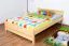 Bettrahmen für Kinder / Kinderbett 140 x 200 cm | Massivholz: Kiefer | Natur Lackiert Abbildung