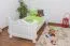 Bettrahmen für Kinder / Kinderbett 90 x 200 cm | Massivholz: Kiefer | Weiß Lackiert Abbildung