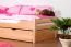 Bettrahmen für Kinder / Kinderbett 90 x 200 cm | Massivholz: Buche | Natur Lackiert | inkl. 2 Schubladen und Lattenrost | besonders hohe Qualität Abbildung