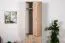 Schmaler Kleiderschrank | 2 Drehtüren | 3 Schubladen | 1 Fach | mit Kleiderstange | 75 cm breit | Farbe: Braun Abbildung