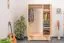 Kleiderschrank massiv, Farbe: Natur 190x120x60 cm Abbildung