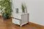 Nachtkommode Weiß 41x42x35 (HxBxT) Kiefer massiv, 2 Schublade(n) Abbildung