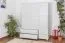 Kleiderschrank massiv Weiß 195x155x59 cm Abbildung