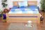 Holzbett 180 x 200 cm Buche massiv Natur Abbildung