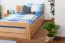 Bett 140 x 200 cm Buche massiv Natur Abbildung