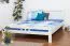 Bett Buche 180 x 200 cm Weiß Abbildung