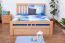 Buche Schubladenbett 140 x 200 cm Natur Abbildung