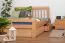 Bett ausziehbar 160 x 200 cm Buche Natur mit 4 Schublade(n) Abbildung