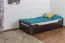 Buche Stauraumbett Bettgestell 90 x 200 cm Schokobraun Abbildung
