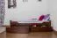 Schubladenbett Buche 90 x 200 cm Dunkelbraun Abbildung
