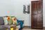 Echtholz Schrank, Farbe: Nuss 190x80x60 cm Abbildung