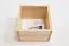 Hängeregal, Wandregal, Bücherregal - 30 cm breit, Kiefer Massivholz, Farbe: Natur Abbildung