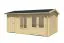 Gartenhaus G220 inkl. Fußboden - 44 mm Blockbohlenhaus, Grundfläche: 14,55 m², Satteldach