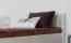 Einzelbett / Gästebett Buche massiv Vollholz weiß 107, inkl. Lattenrost - Abmessung 80 x 200 cm