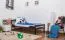 Kinderbett / Jugendbett "Easy Premium Line" K1/2n, Buche Vollholz massiv schokobraun lackiert - Liegefläche: 90 x 190 cm