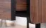 Schreibtisch Mairenke 09, Farbe: Walnuss / Schwarz matt - Abmessungen: 79 x 135 x 55 cm (H x B x T)