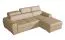 Wohnlandschaft Sladenia 05 in Sand mit Bettfunktion und Staukasten - 251 x 167 cm (B x T) - Ottomane: Rechts