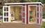 Gartenhaus G264 Schwedenrot - 28 mm Blockbohlenhaus, Grundfläche: 8,78 m², Pultdach