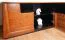 Kommode "Lopar" 10, Farbe: Nuss / Schwarz, teilmassiv - Abmessungen: 63 x 182 x 51 cm (H x B x T)