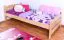 Bettrahmen für Kinder / Kinderbett 90 x 200 cm | Massivholz: Buche | Natur Lackiert Abbildung