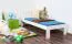Bettrahmen für Kinder / Kinderbett 80 x 200 cm | Massivholz: Kiefer | Weiß Lackiert Abbildung