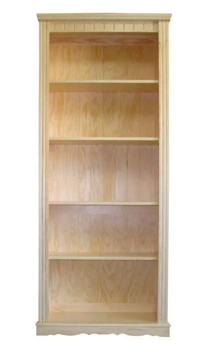 Bücherregal - 80 cm breit, Kiefer Holz-Massiv, Farbe: Natur Abbildung