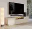 TV-Unterschrank | Farbe: Beige / Eiche Cremona | 2 Drehtüren | inkl. LED-Beleuchtung | 3 Fächer | 176 x 40 x 43 cm | Push-to-open Funktion | TV-Möbel | 1 Schublade