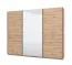 Kleiderschrank | 3-türig | 1 Spiegeltür | Farbe: Eiche Artisan | 3 Kleiderstangen | Maße: 167 x 61 x 217 cm | Schiebetürenschrank | sehr breit | 3 Fächer