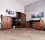 Regal Mojokerto 12, Farbe: Walnuss / Schwarz - Abmessungen: 194 x 55 x 39 cm (H x B x T)