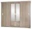 Schiebetürenschrank / Kleiderschrank Kikori 13, Farbe: Sonoma Eiche - Abmessungen: 210 x 220 x 62 cm (H x B x T)