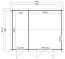 Gartenhaus G268 Carbongrau - 28 mm Blockbohlenhaus, Grundfläche: 15,96 m², Satteldach