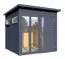 Holz-Gartenhütte 2,46 x 2,65 Meter (inkl. Dach) | Anthrazit | Abbildung