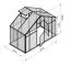 Gewächshaus - Glashaus Radicchio XL4, Wände: 4 mm gehärtetes Glas, Dach: 6 mm HKP mehrwandig, Grundfläche: 4,40 m² - Abmessungen: 150 x 290 cm (L x B)