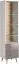 Regal Hohgant 10, Farbe: Weiß / Grau Hochglanz - 209 x 50 x 42 cm (H x B x T)