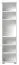 Schrank Garim 46, Farbe: Weiß Hochglanz - Abmessungen: 194 x 46 x 35 cm (H x B x T)